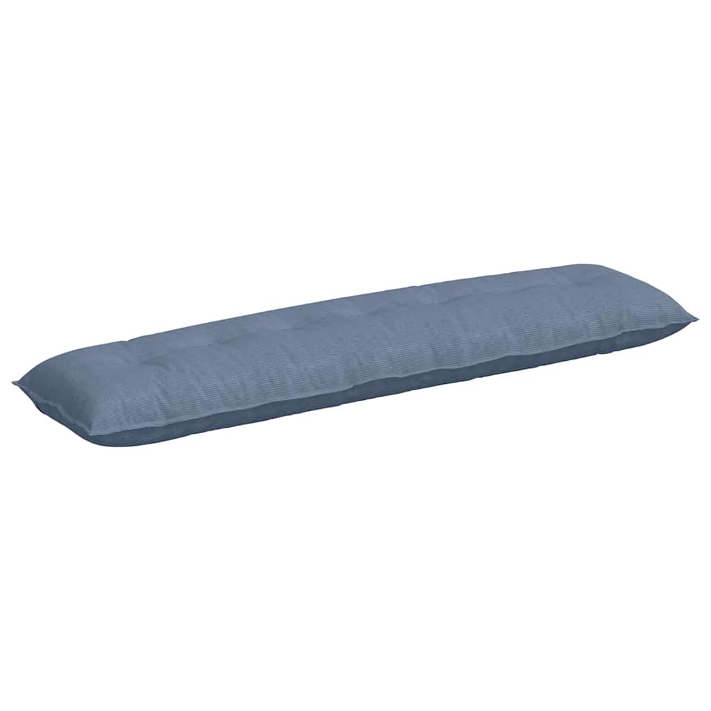 Cuscino per Schiena Blu 200 x 50 cm Tessuto in Cords