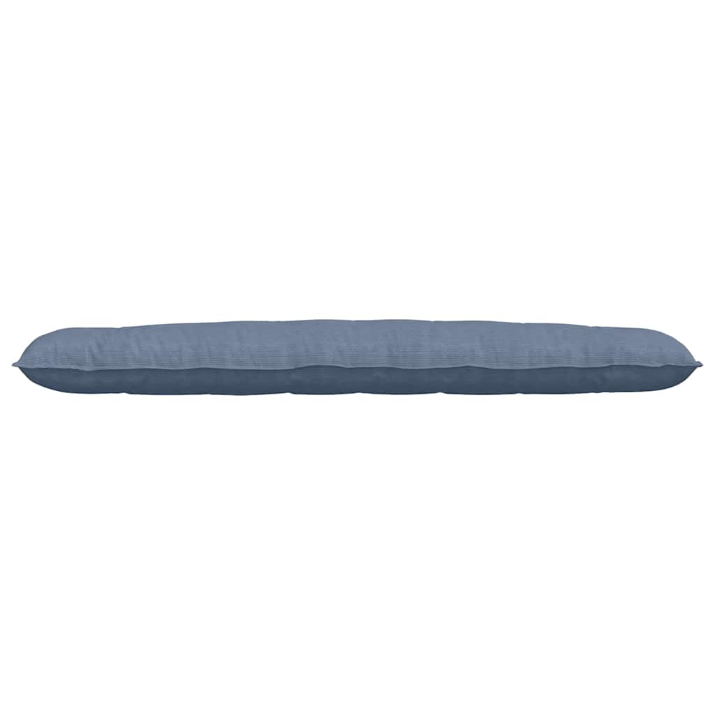 Cuscino per Schiena Blu 200 x 50 cm Tessuto in Cords