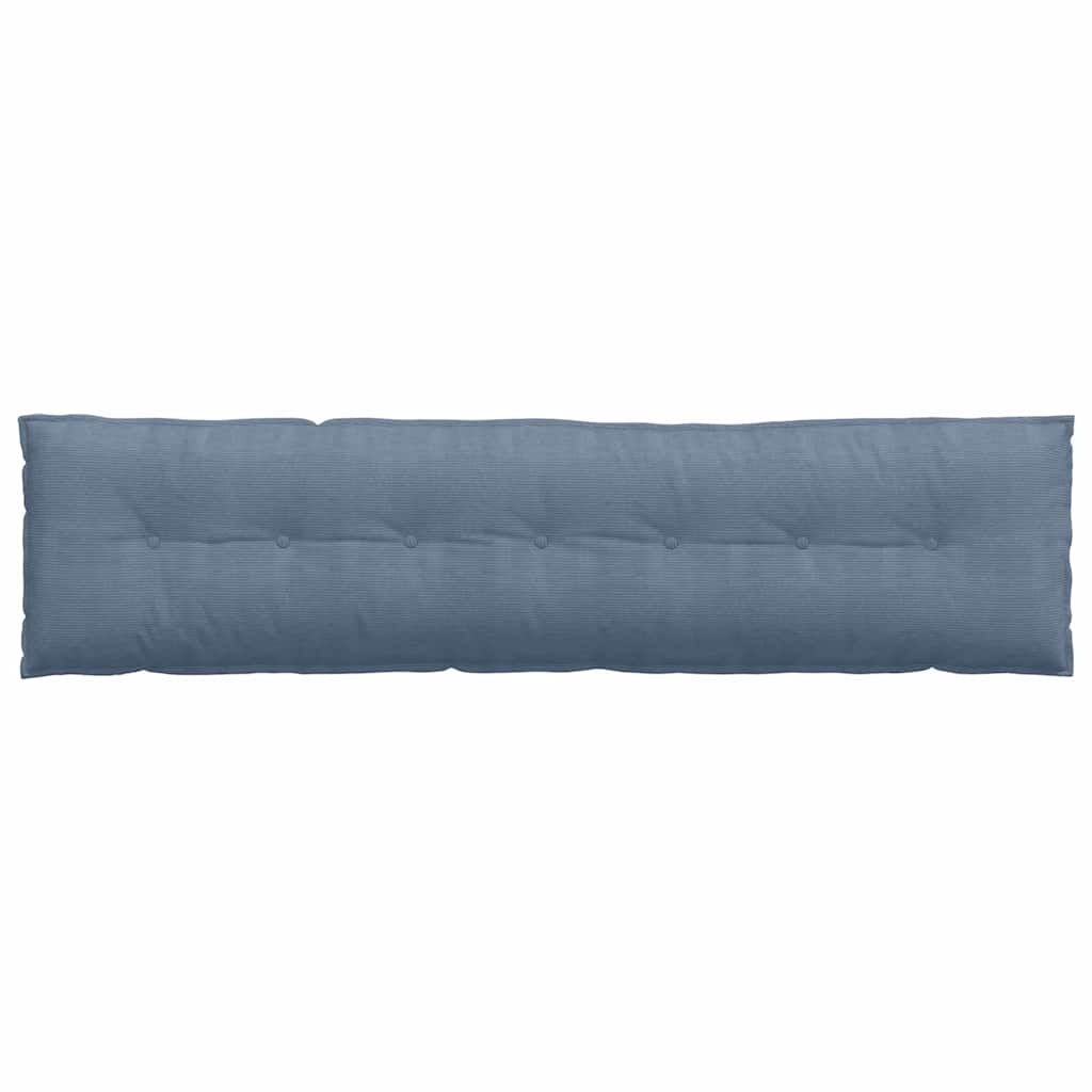 Cuscino per Schiena Blu 200 x 50 cm Tessuto in Cords