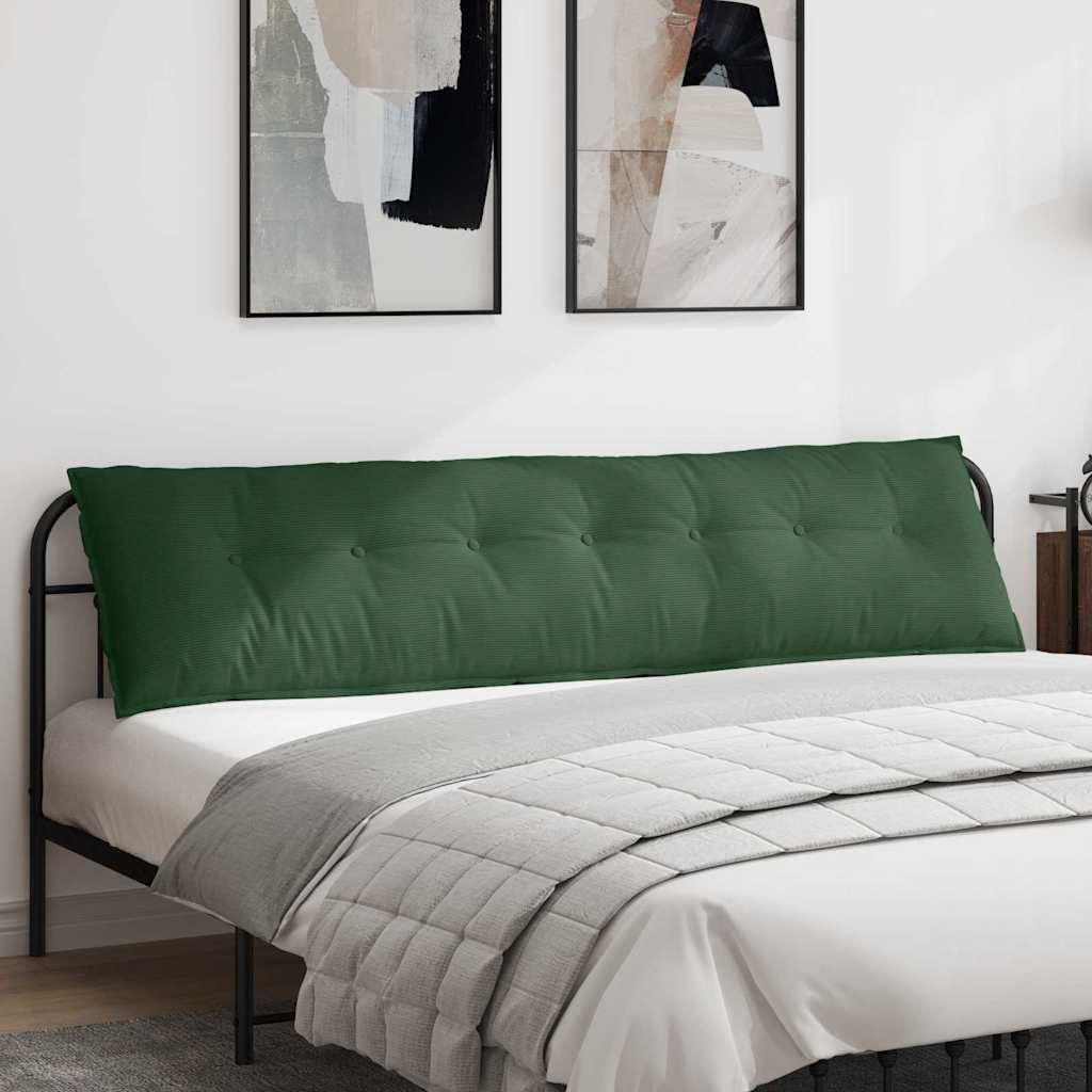 Cuscino per Schiena Verde Giungla 200 x 50 cm Tessuto in Cords