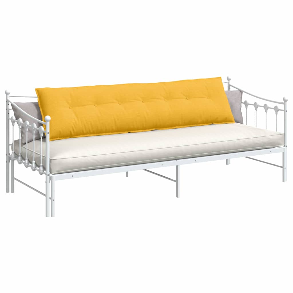 Cuscino per Schiena Giallo Chiaro 200 x 50 cm Tessuto in Cords