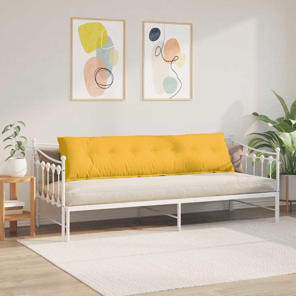 Cuscino per Schiena Giallo Chiaro 200 x 50 cm Tessuto in Cords