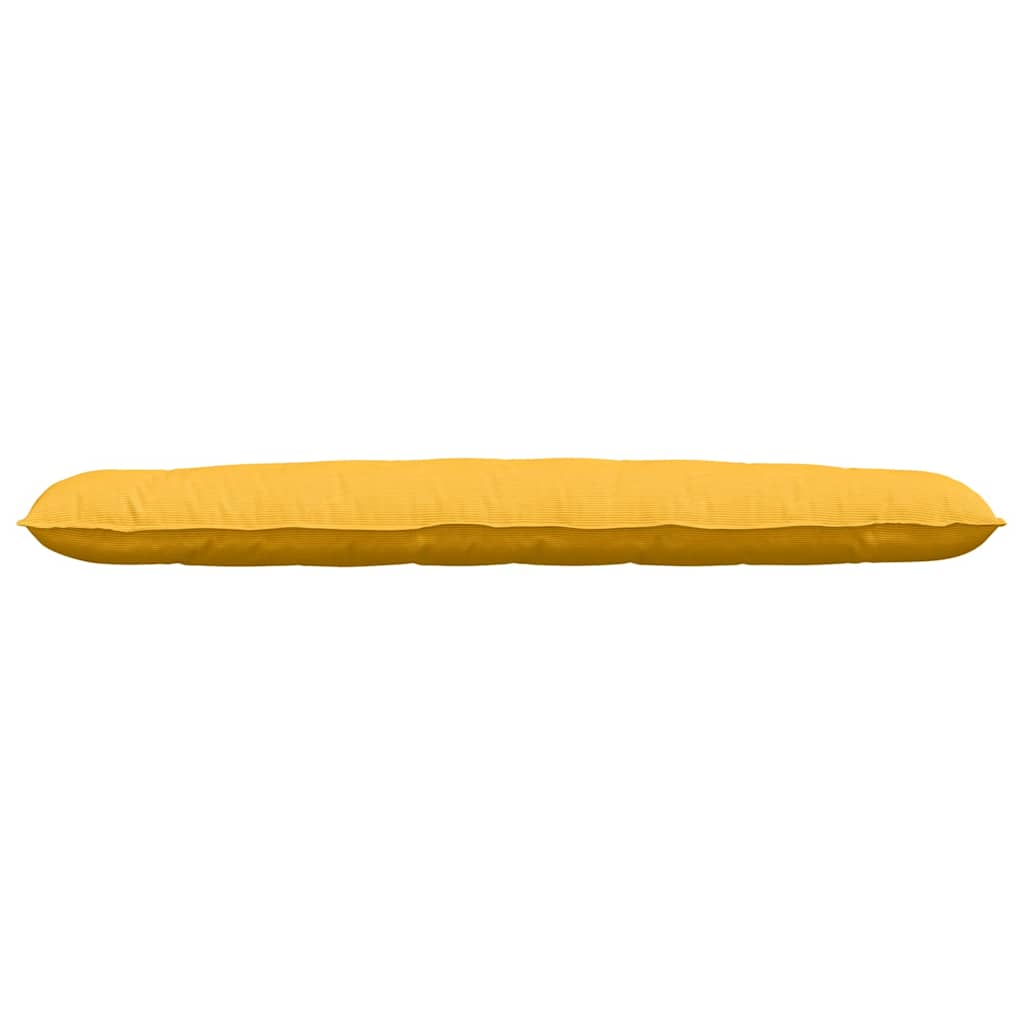 Cuscino per Schiena Giallo Chiaro 200 x 50 cm Tessuto in Cords