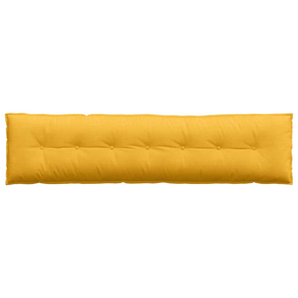 Cuscino per Schiena Giallo Chiaro 200 x 50 cm Tessuto in Cords