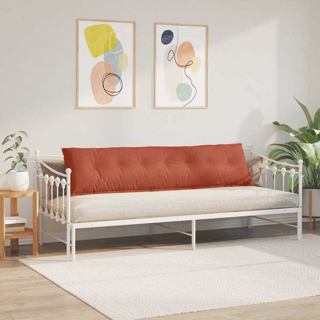 Cuscino per Schiena Rosso Arancio 200 x 50 cm Tessuto in Cords