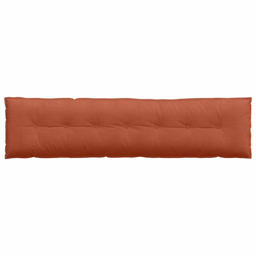 Cuscino per Schiena Rosso Arancio 200 x 50 cm Tessuto in Cords