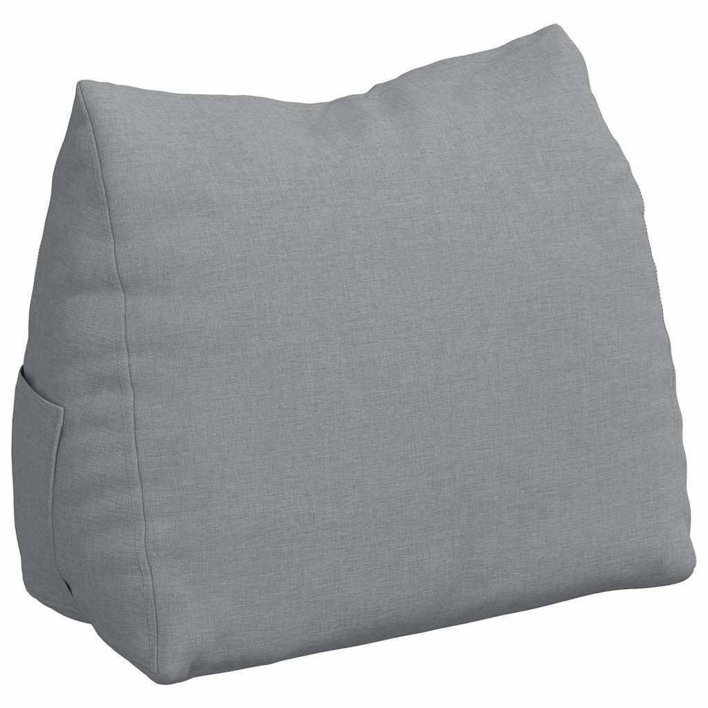 Cuscino per Schiena Grigio chiaro 45 x 20 x 35 cm Tessuto
