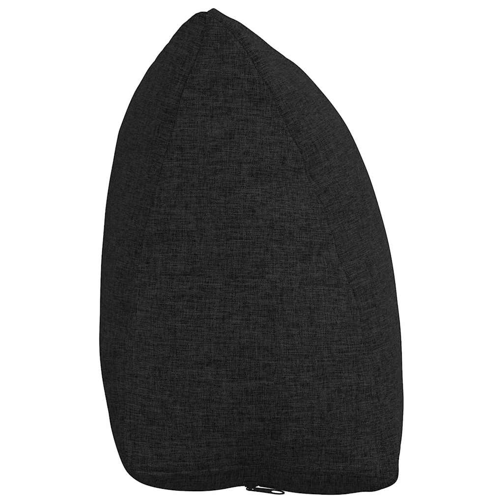Cuscino per Schiena Nero 45 x 20 x 35 cm Tessuto