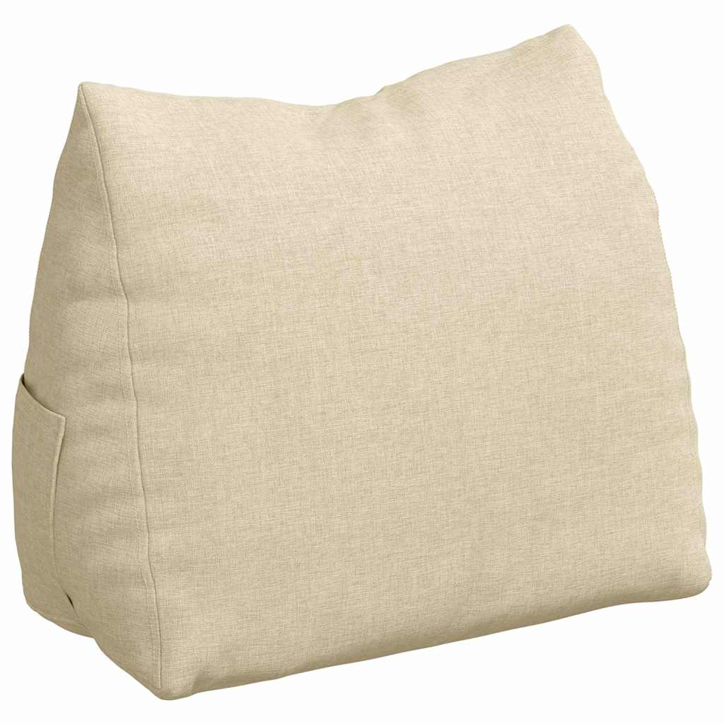 Cuscino per Schiena Crema 45 x 20 x 35 cm Tessuto