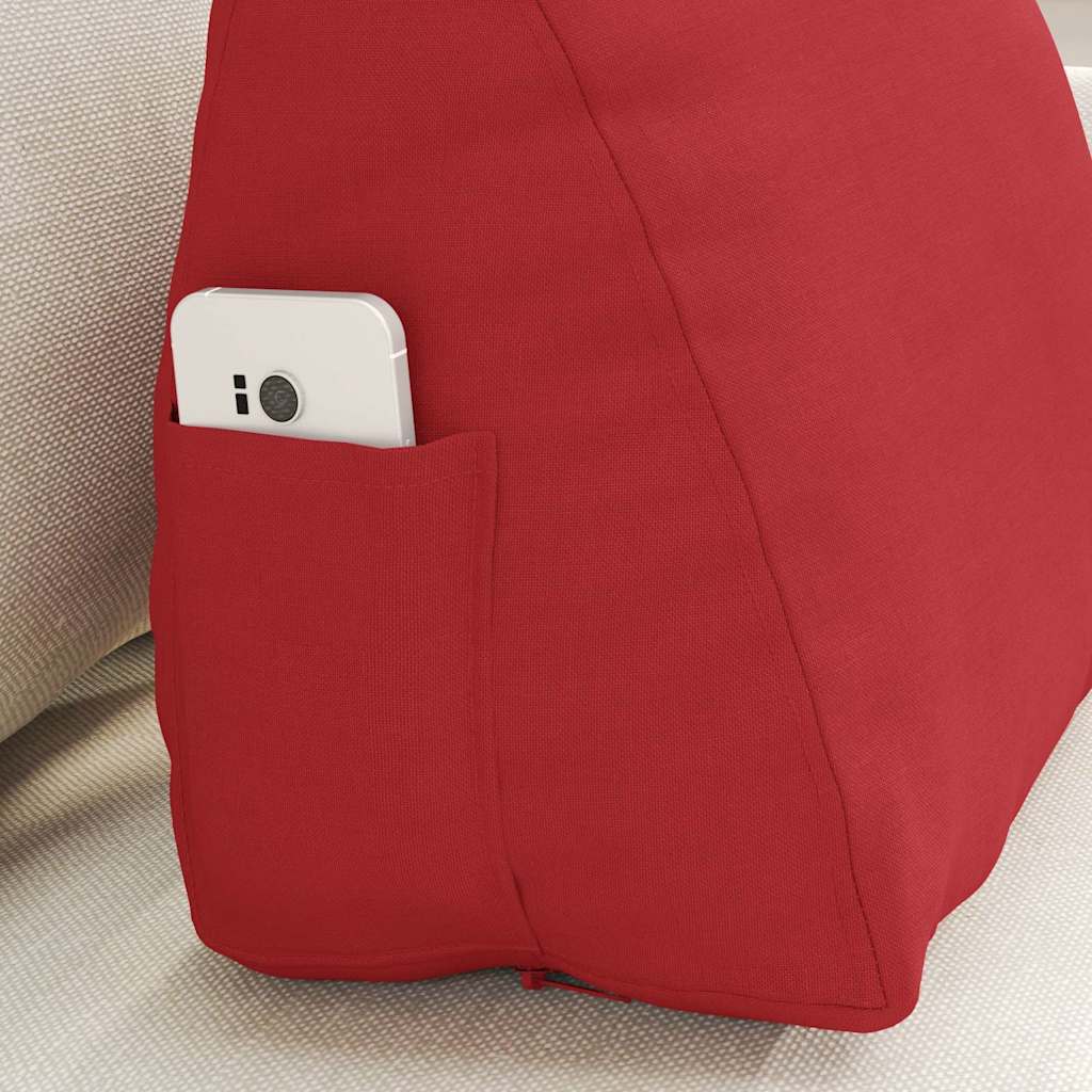 Cuscino per Schiena Rosso 45 x 20 x 35 cm Tessuto