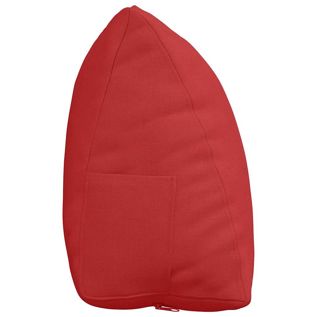 Cuscino per Schiena Rosso 45 x 20 x 35 cm Tessuto