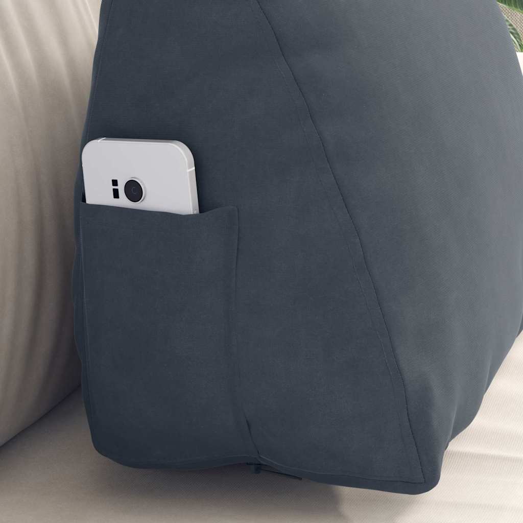 Cuscino per Schiena Grigio scuro 45 x 20 x 35 cm