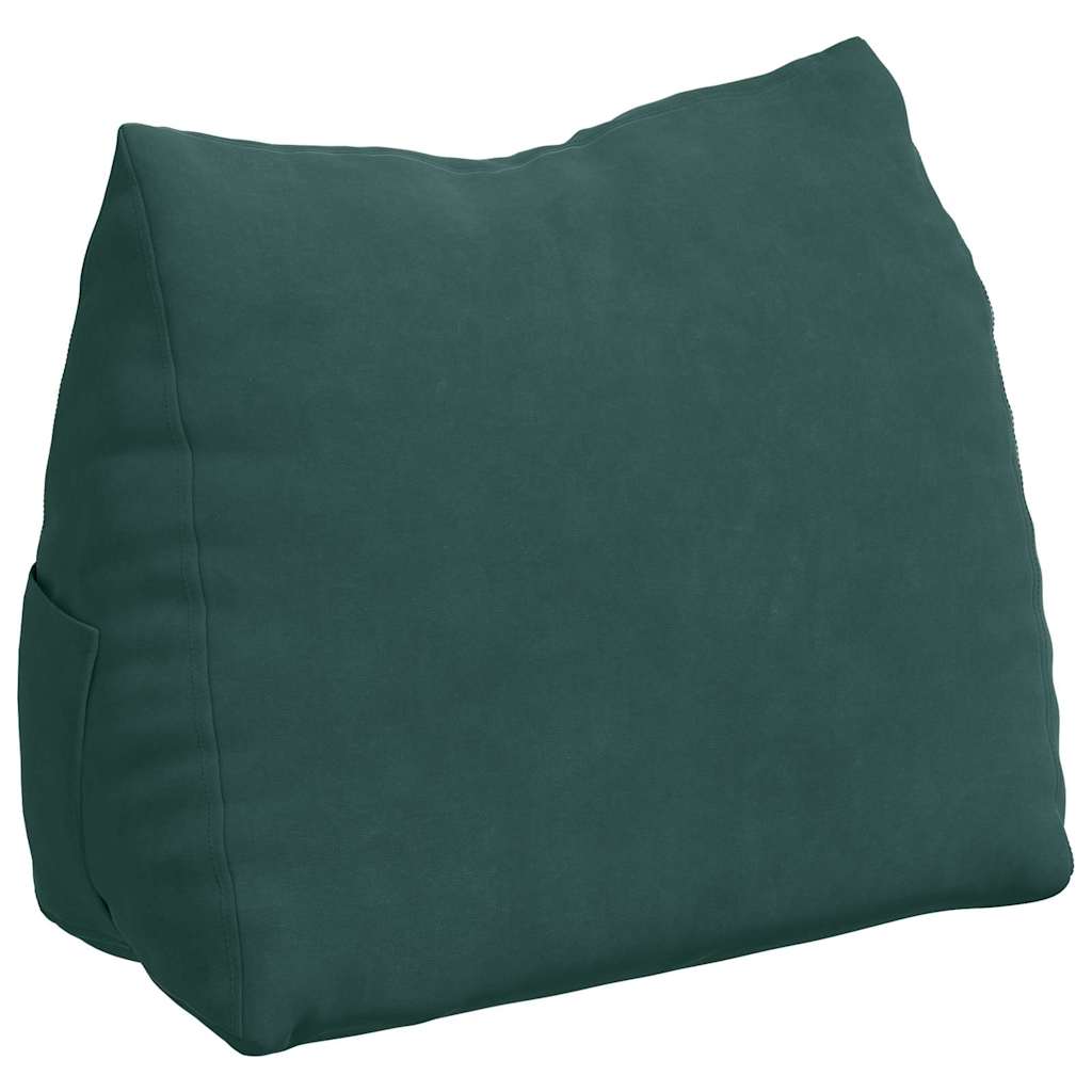 Cuscino per Schiena Verde Scuro 45 x 20 x 35 cm