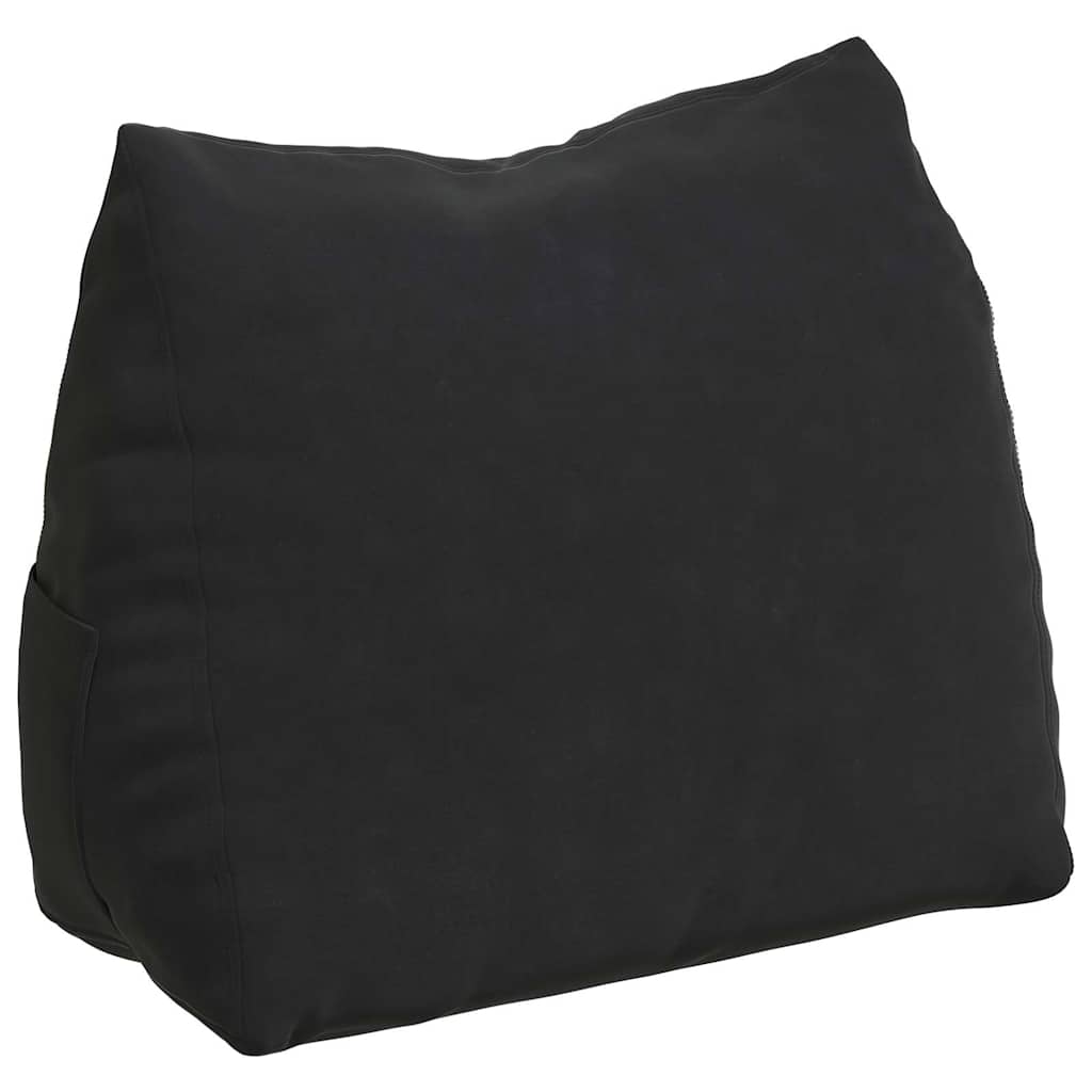 Cuscino per Schiena Nero 45 x 20 x 35 cm Tessuto in Cords
