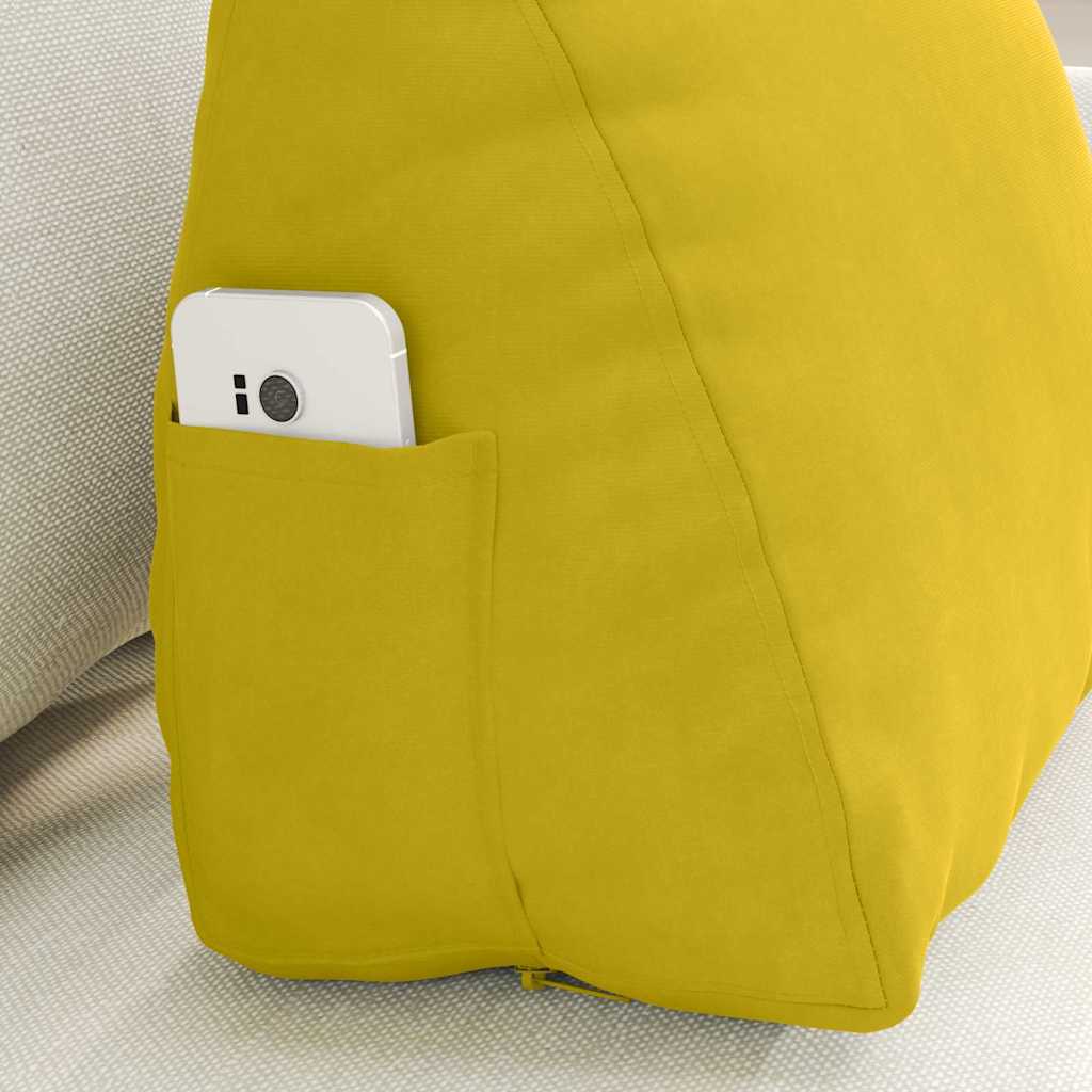 Cuscino per Schiena Giallo 45 x 20 x 35 cm Tessuto in Cords