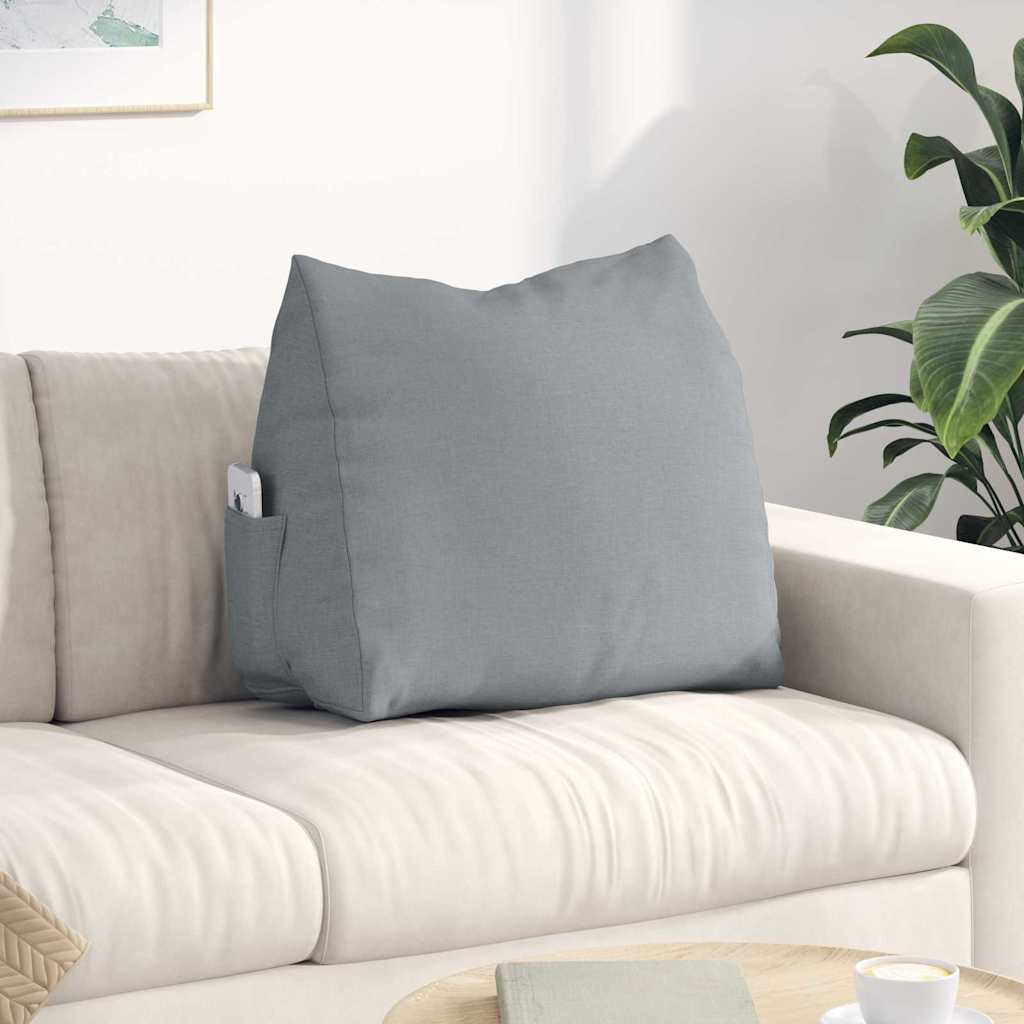 Cuscino per Schiena Grigio chiaro 60 x 20 x 50 cm Tessuto