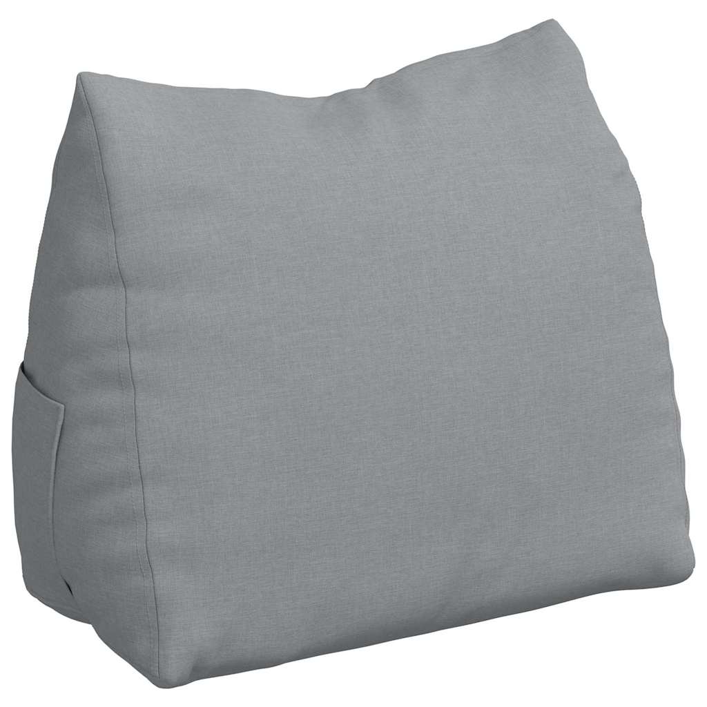 Cuscino per Schiena Grigio chiaro 60 x 20 x 50 cm Tessuto