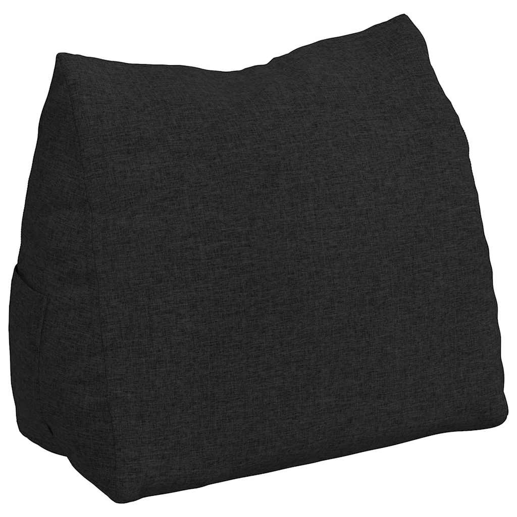 Cuscino per Schiena Nero 60 x 20 x 50 cm Tessuto