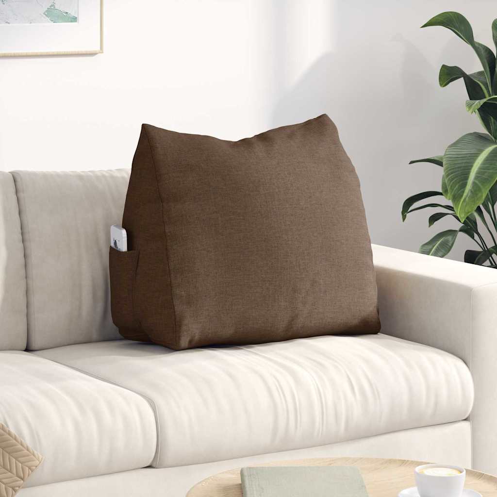 Cuscino per Schiena Marrone 60 x 20 x 50 cm Tessuto