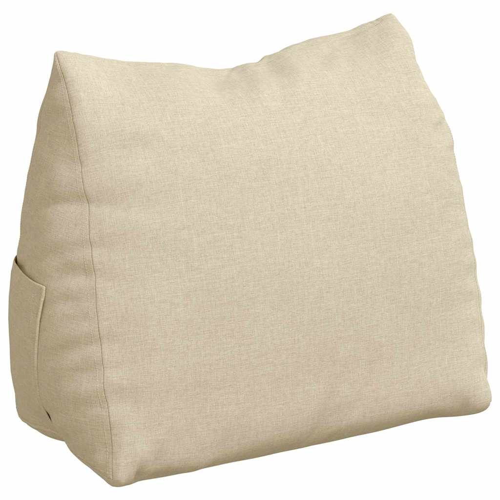 Cuscino per Schiena Crema 60 x 20 x 50 cm Tessuto
