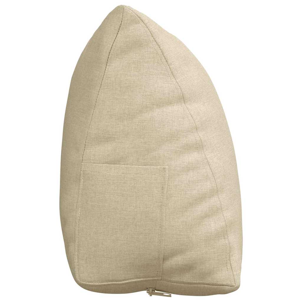 Cuscino per Schiena Crema 60 x 20 x 50 cm Tessuto
