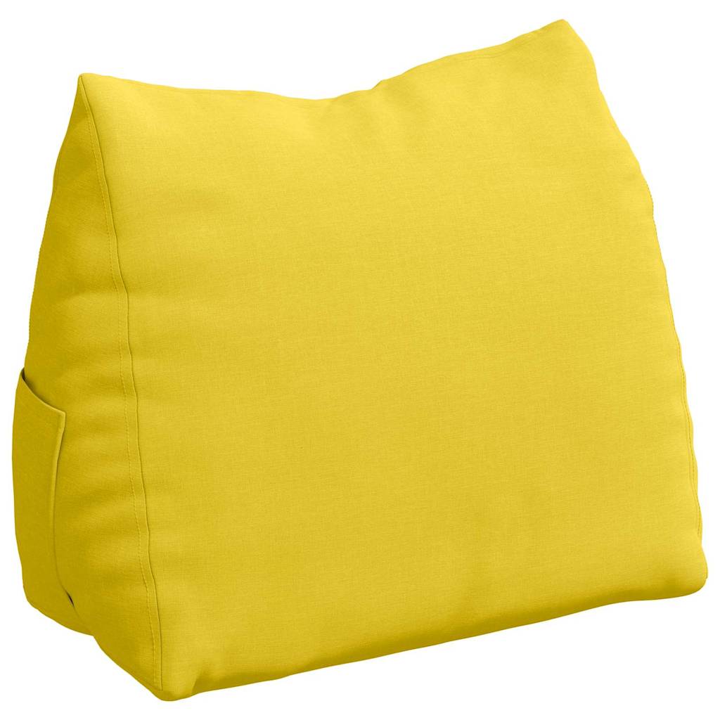 Cuscino per Schiena Giallo Chiaro 60 x 20 x 50 cm Tessuto