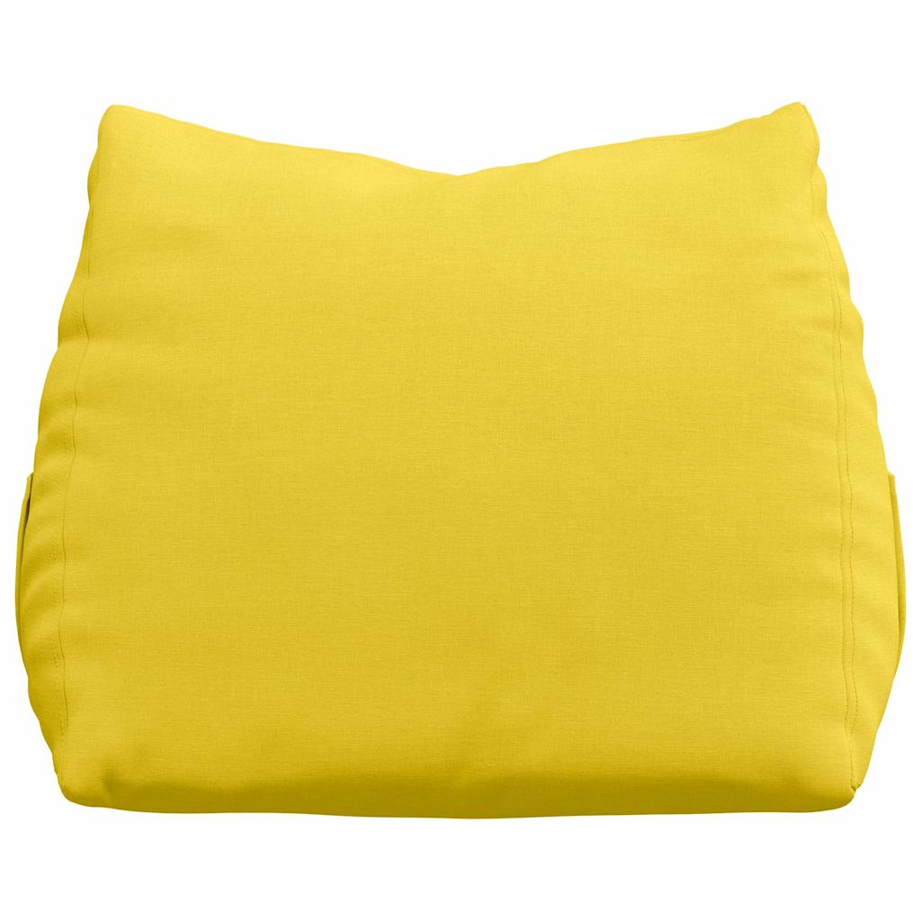 Cuscino per Schiena Giallo Chiaro 60 x 20 x 50 cm Tessuto
