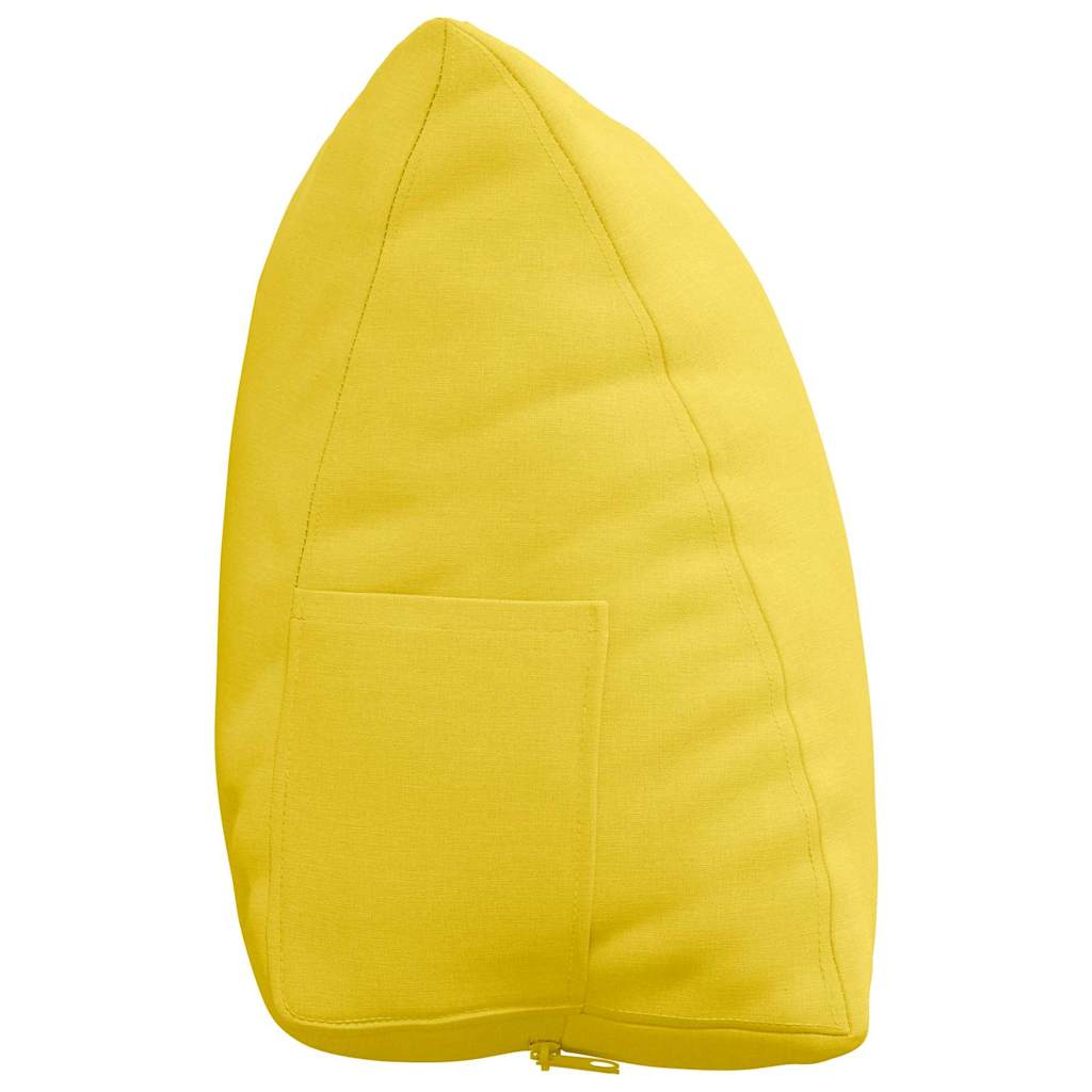 Cuscino per Schiena Giallo Chiaro 60 x 20 x 50 cm Tessuto