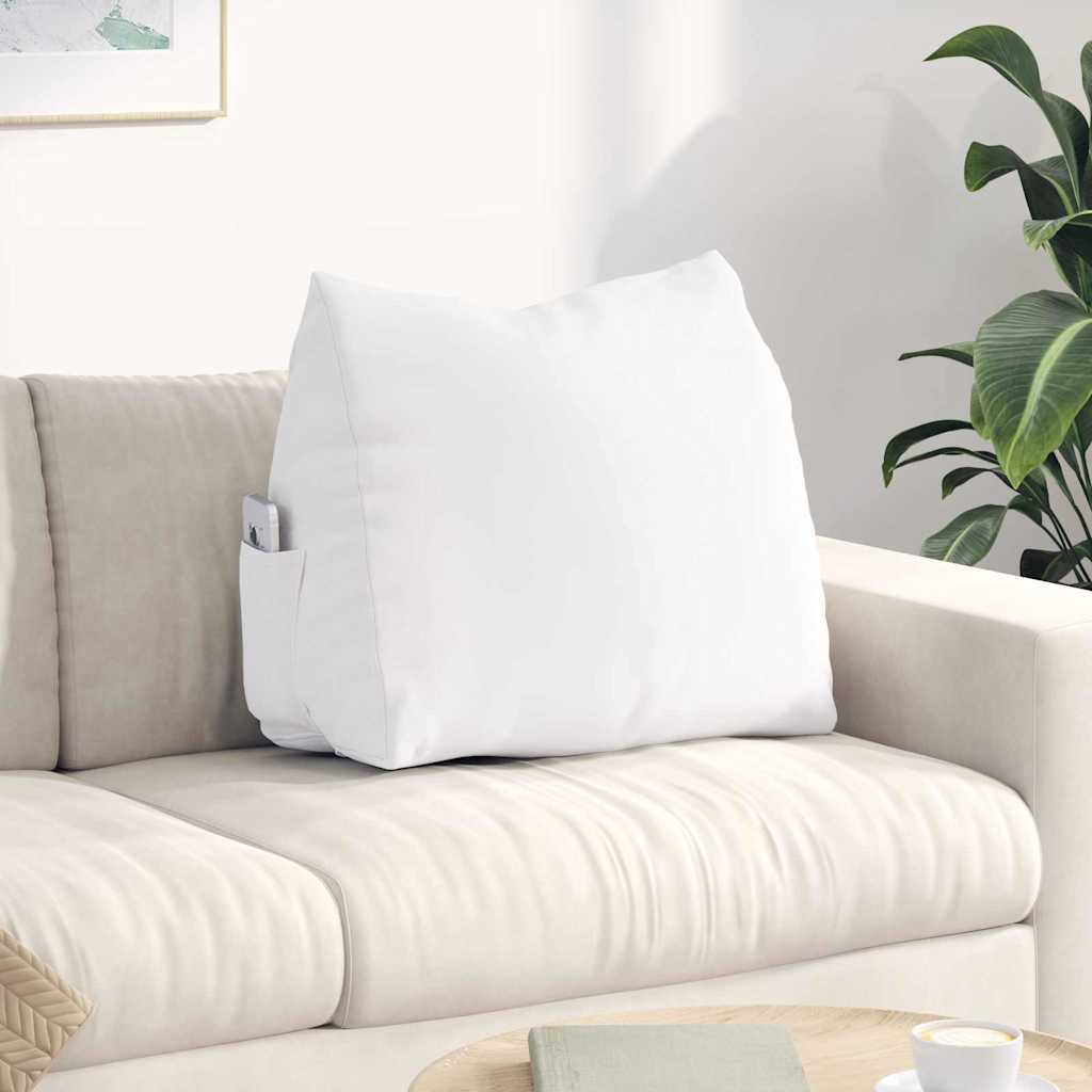 Cuscino per Schiena Bianco 60 x 20 x 50 cm Tessuto