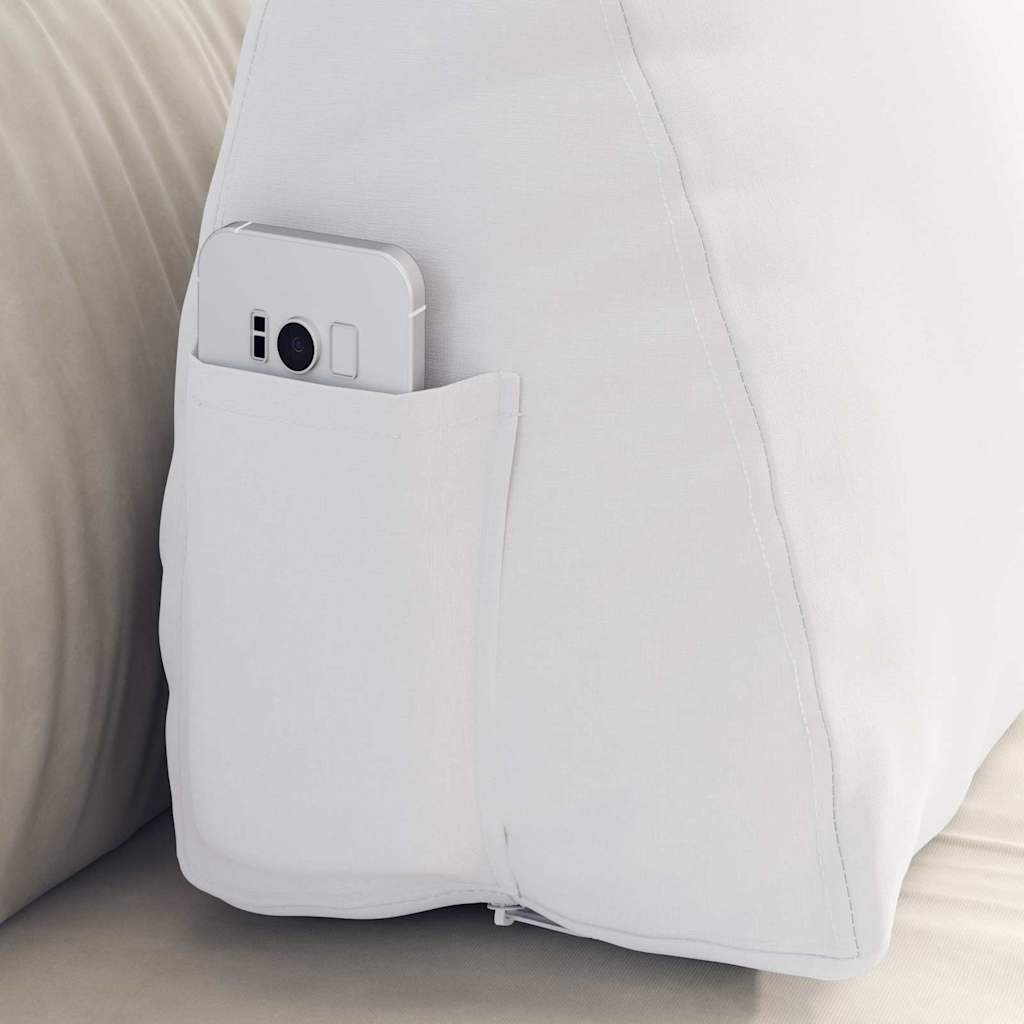 Cuscino per Schiena Bianco 60 x 20 x 50 cm Tessuto