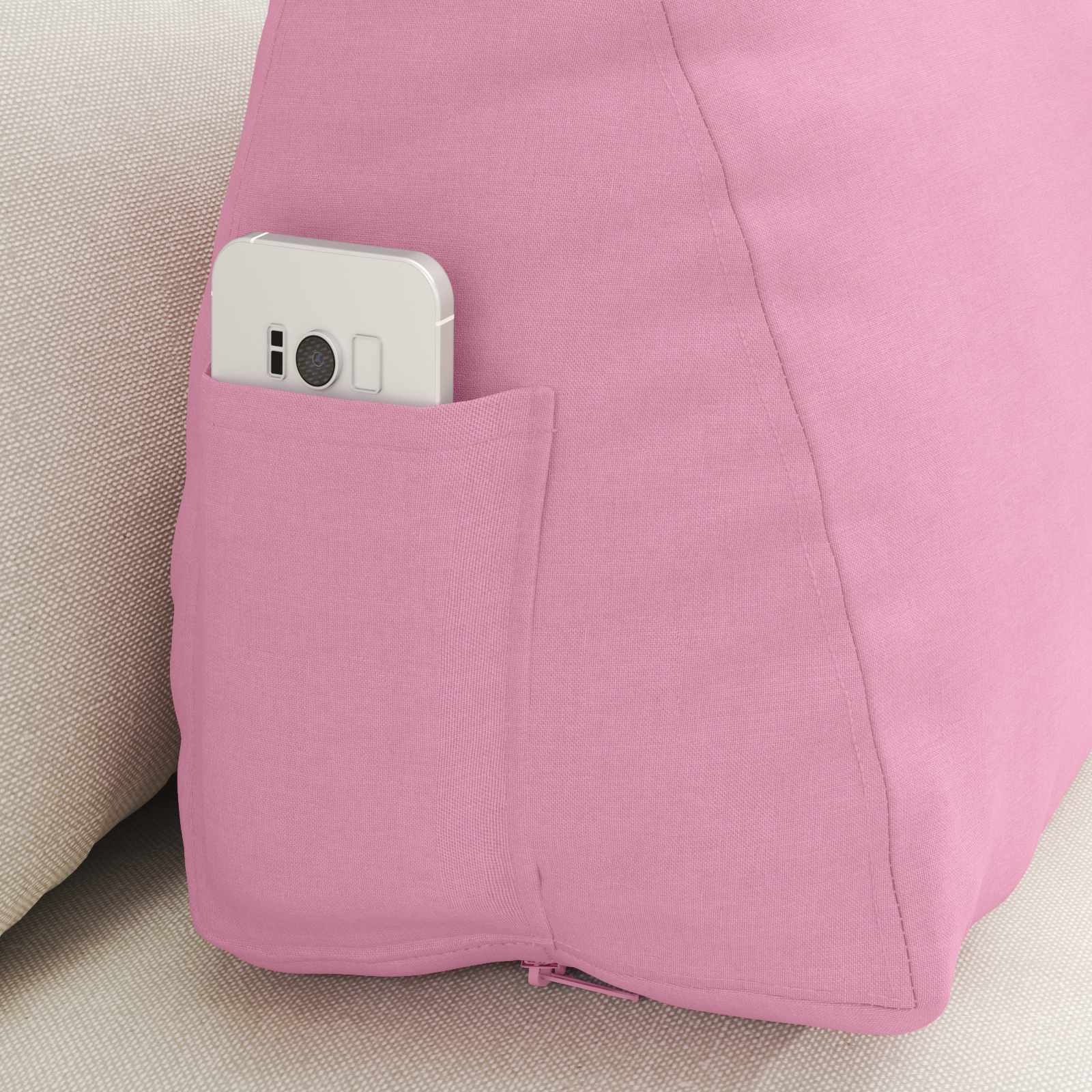 Cuscino per Schiena Rosa 60 x 20 x 50 cm Tessuto