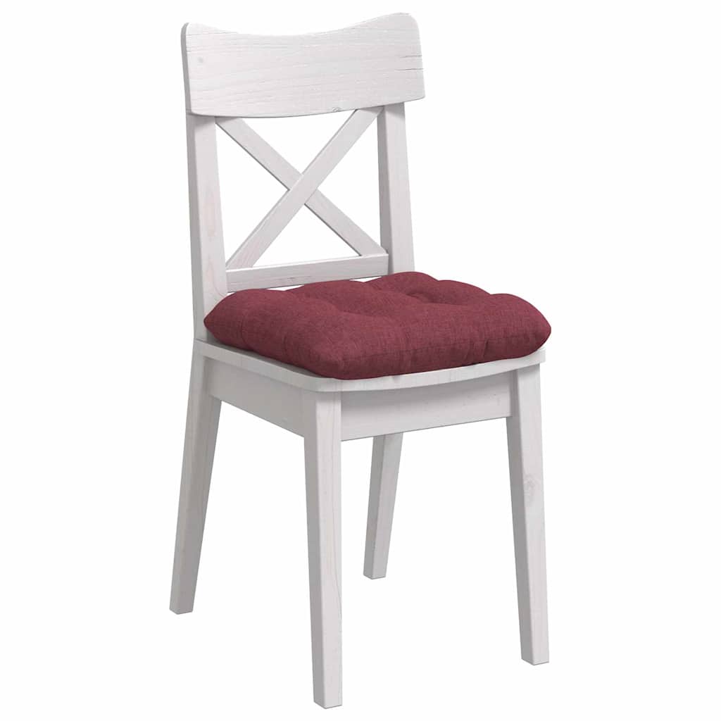 Cuscini per Seduta 4 pz Tessuto Rosso Vino 40 x 40 x 12 cm