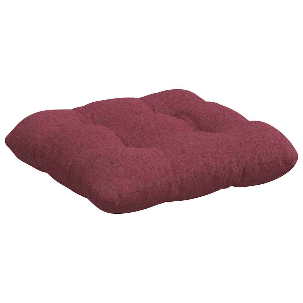 Cuscini per Seduta 4 pz Tessuto Rosso Vino 40 x 40 x 12 cm