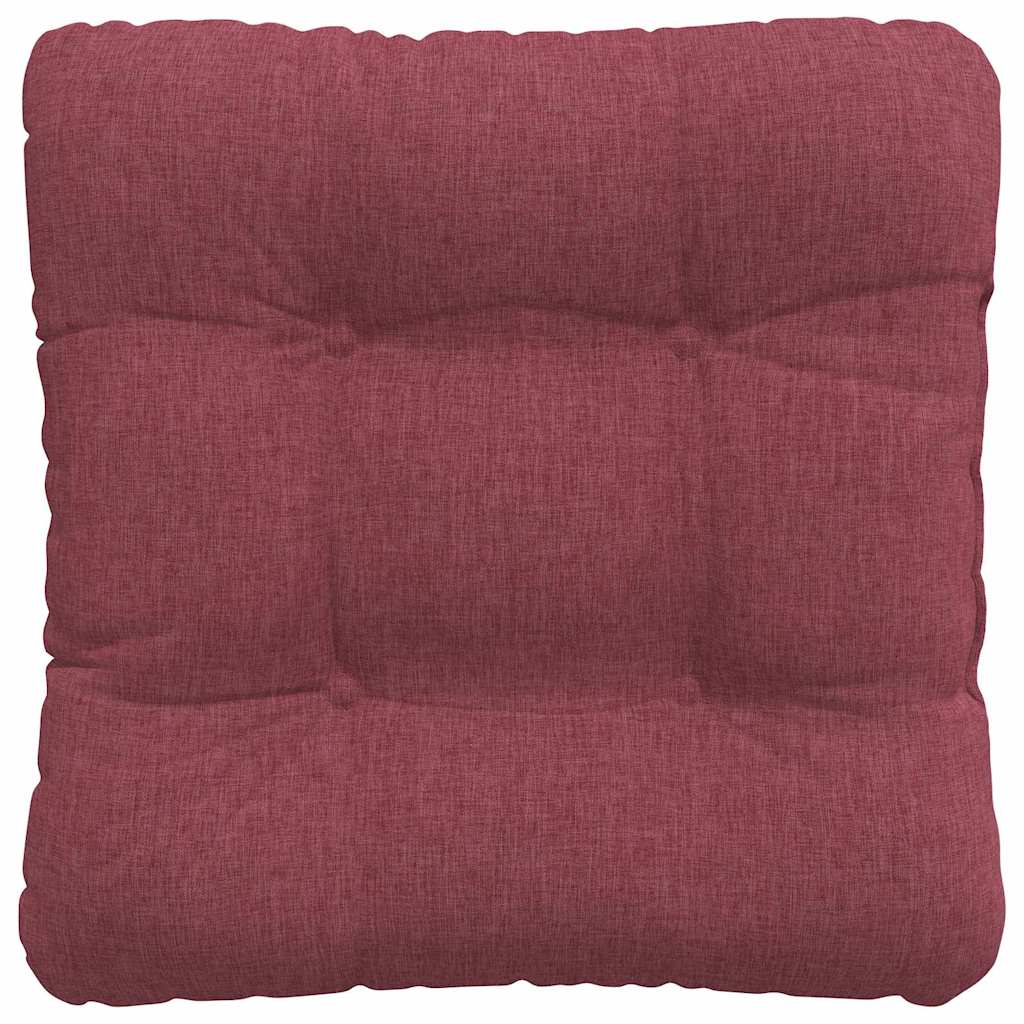 Cuscini per Seduta 4 pz Tessuto Rosso Vino 40 x 40 x 12 cm