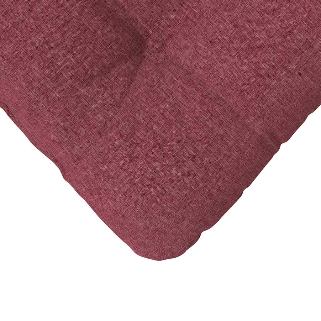 Cuscini per Seduta 4 pz Tessuto Rosso Vino 40 x 40 x 12 cm