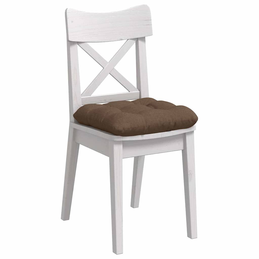 Cuscini per Seduta 4 pz Tessuto Marrone 40 x 40 x 12 cm