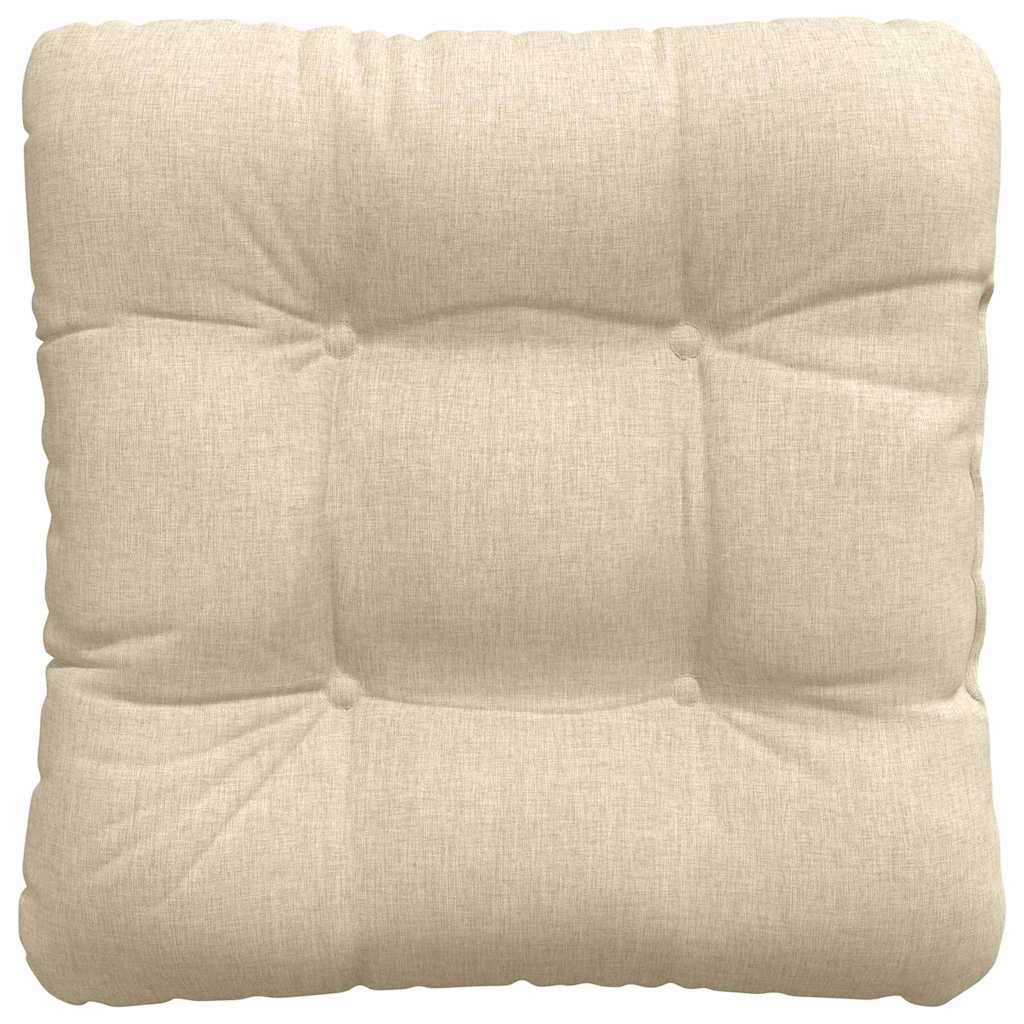 Cuscini per Seduta 4 pz Tessuto Crema 40 x 40 x 12 cm