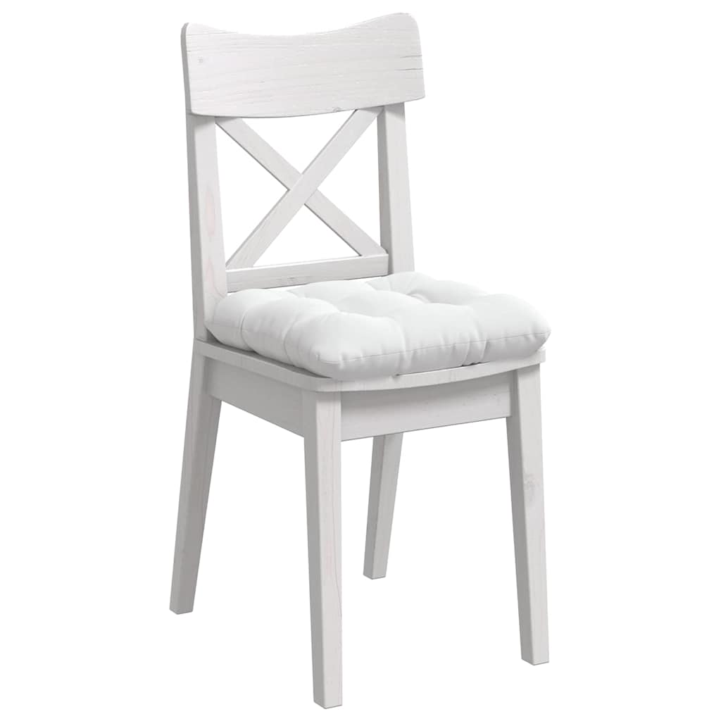 Cuscini per Seduta 4 pz Tessuto Bianco 40 x 40 x 12 cm