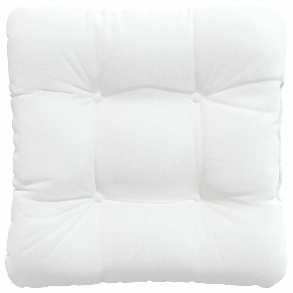Cuscini per Seduta 4 pz Tessuto Bianco 40 x 40 x 12 cm