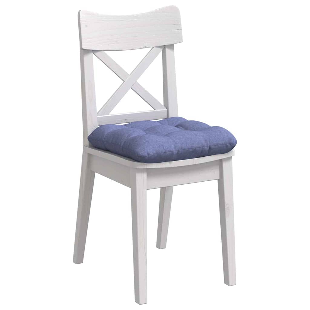 Cuscini per Seduta 4 pz Tessuto Blu jeans 40 x 40 x 12 cm