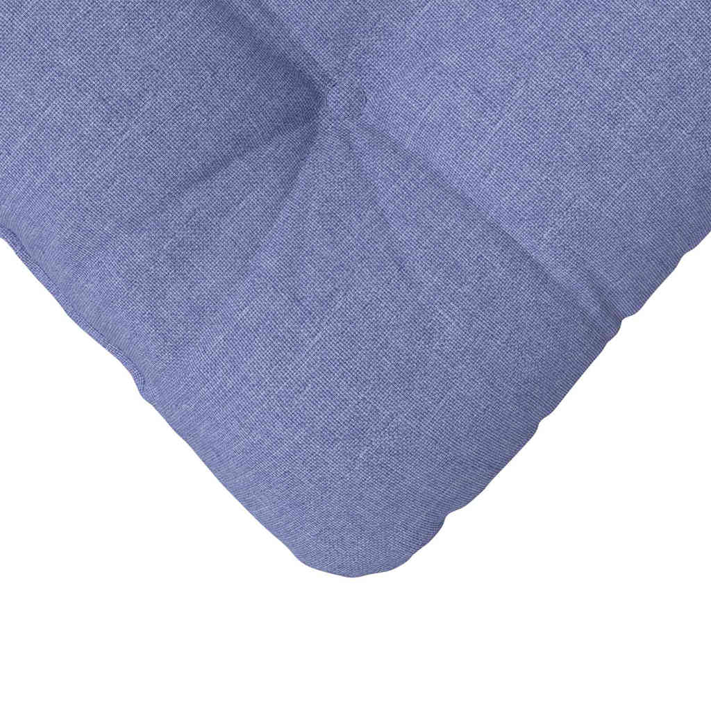 Cuscini per Seduta 4 pz Tessuto Blu jeans 40 x 40 x 12 cm