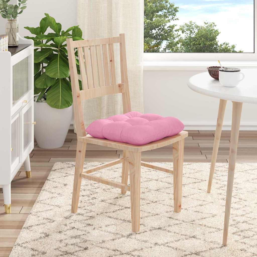 Cuscini per Seduta 4 pz Tessuto Rosa 40 x 40 x 12 cm