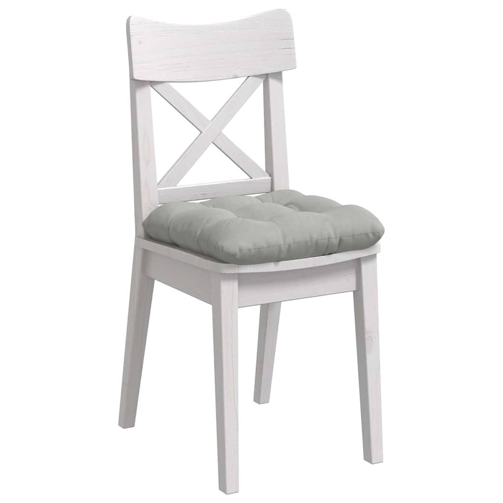 Cuscini per Seduta 4 pz Tessuto in Microfibra Grigio Chiaro