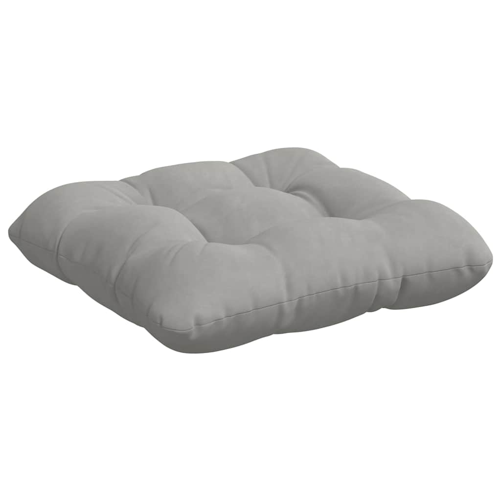 Cuscini per Seduta 4 pz Tessuto in Microfibra Grigio Chiaro