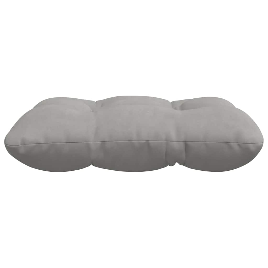 Cuscini per Seduta 4 pz Tessuto in Microfibra Grigio Chiaro