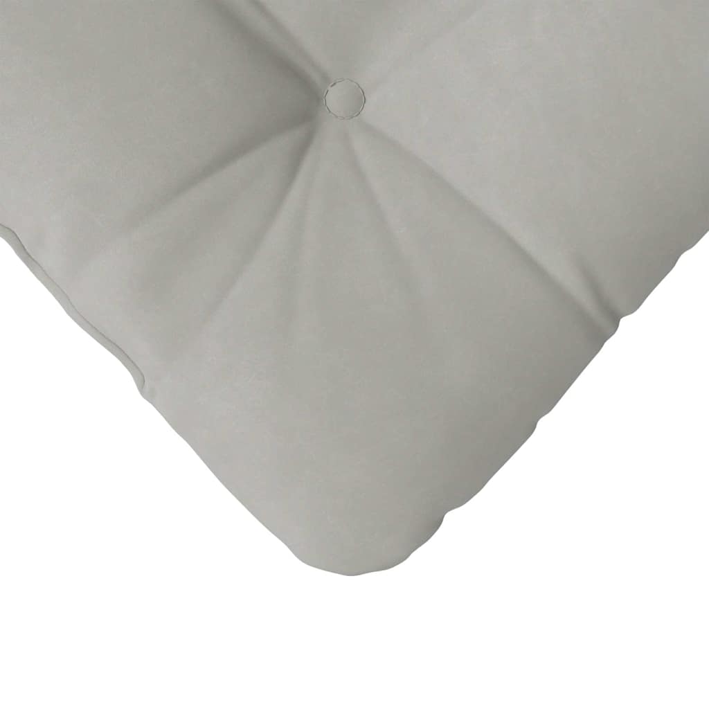 Cuscini per Seduta 4 pz Tessuto in Microfibra Grigio Chiaro