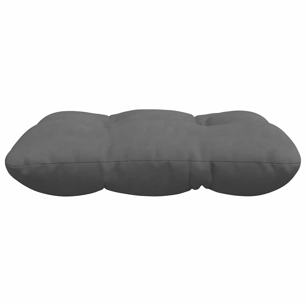 Cuscini per Seduta 4 pz Tessuto in Microfibra Grigio Scuro