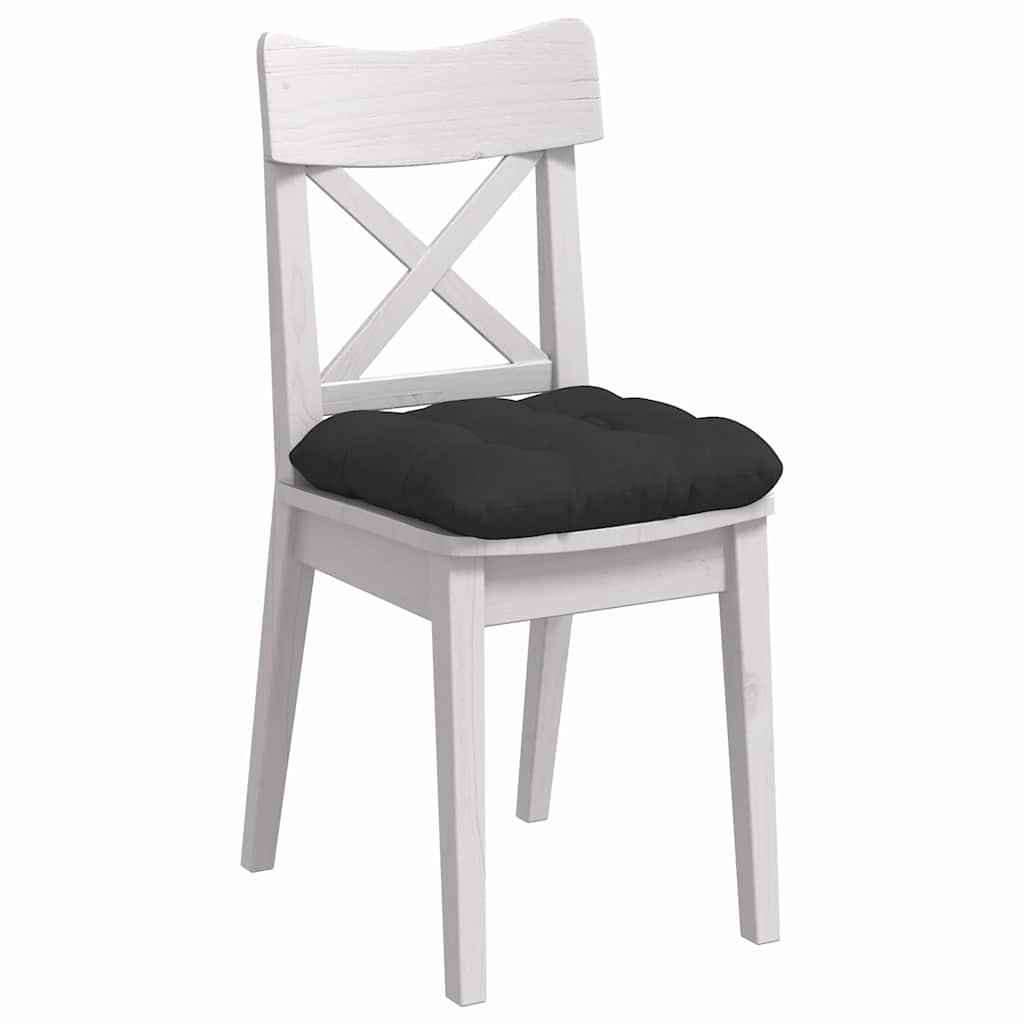 Cuscini per Seduta 4 pz Tessuto in Microfibra Nero 40 x 40 cm
