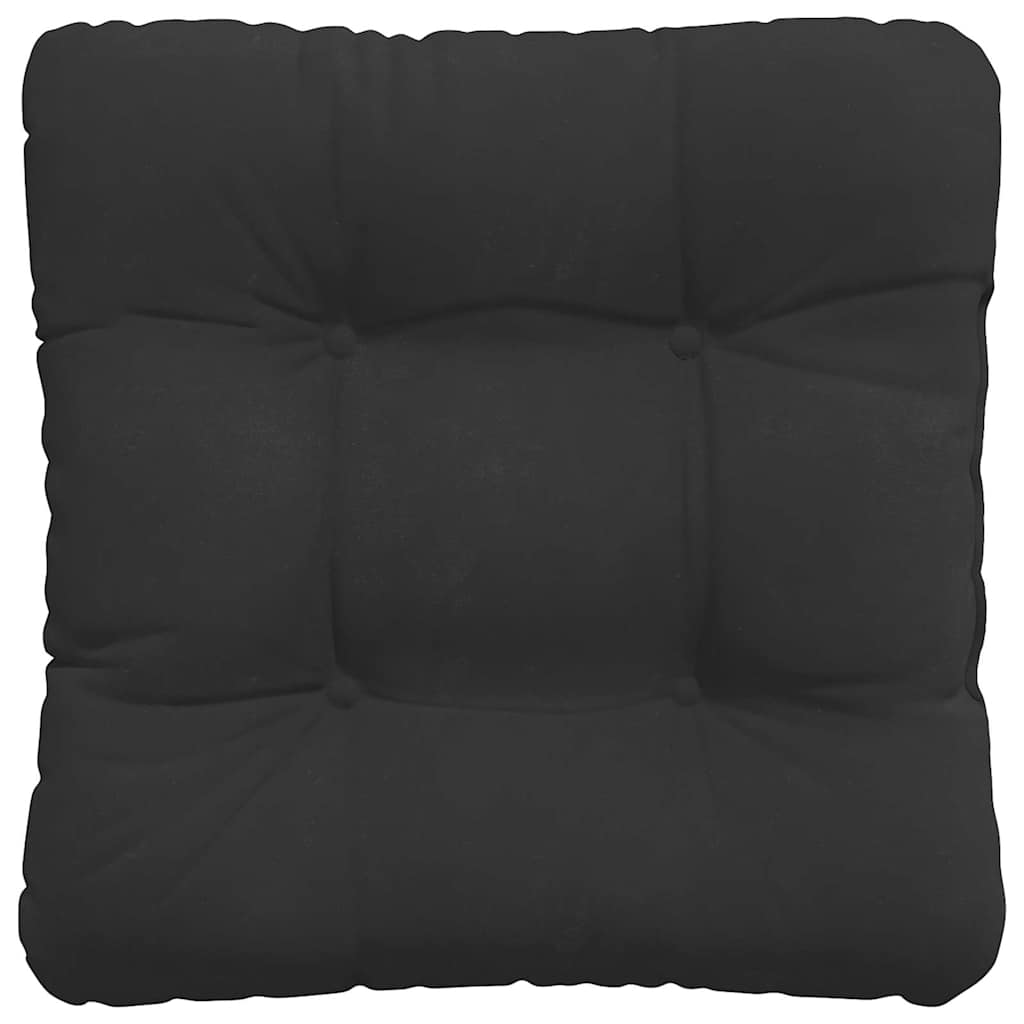 Cuscini per Seduta 4 pz Tessuto in Microfibra Nero 40 x 40 cm