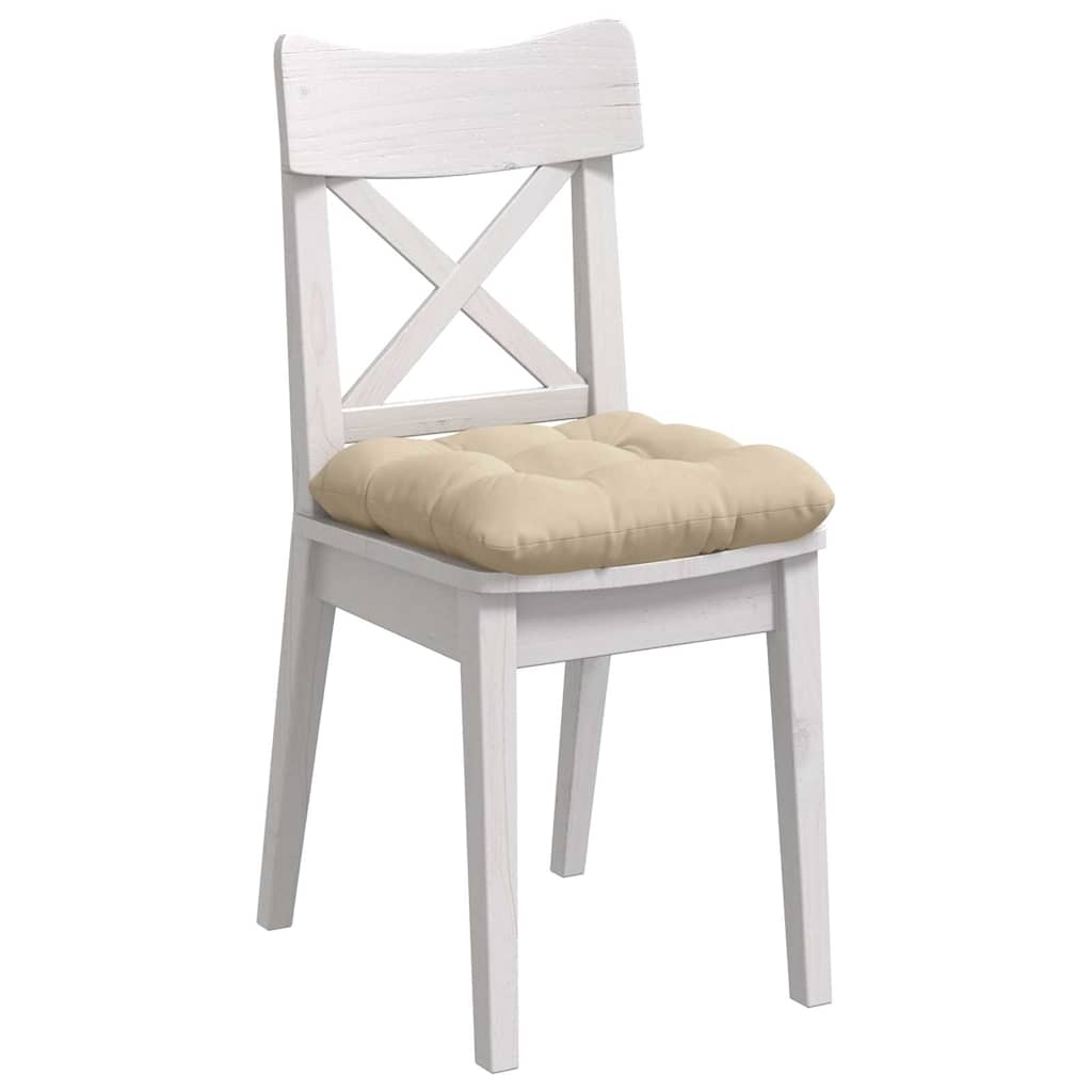 Cuscini per Seduta 4 pz Tessuto in Microfibra Crema 40 x 40 cm